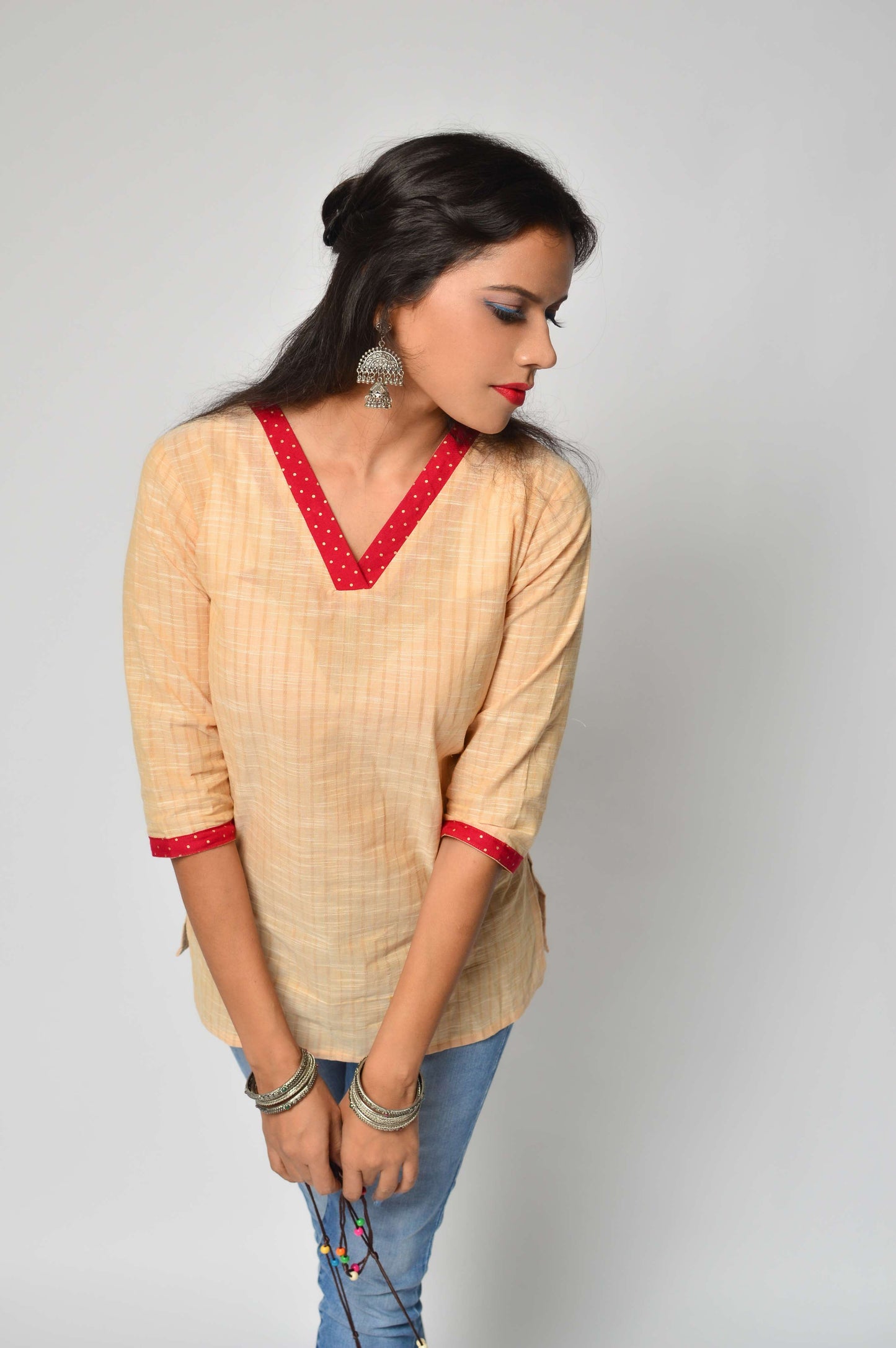 Beige Lenin Office Top