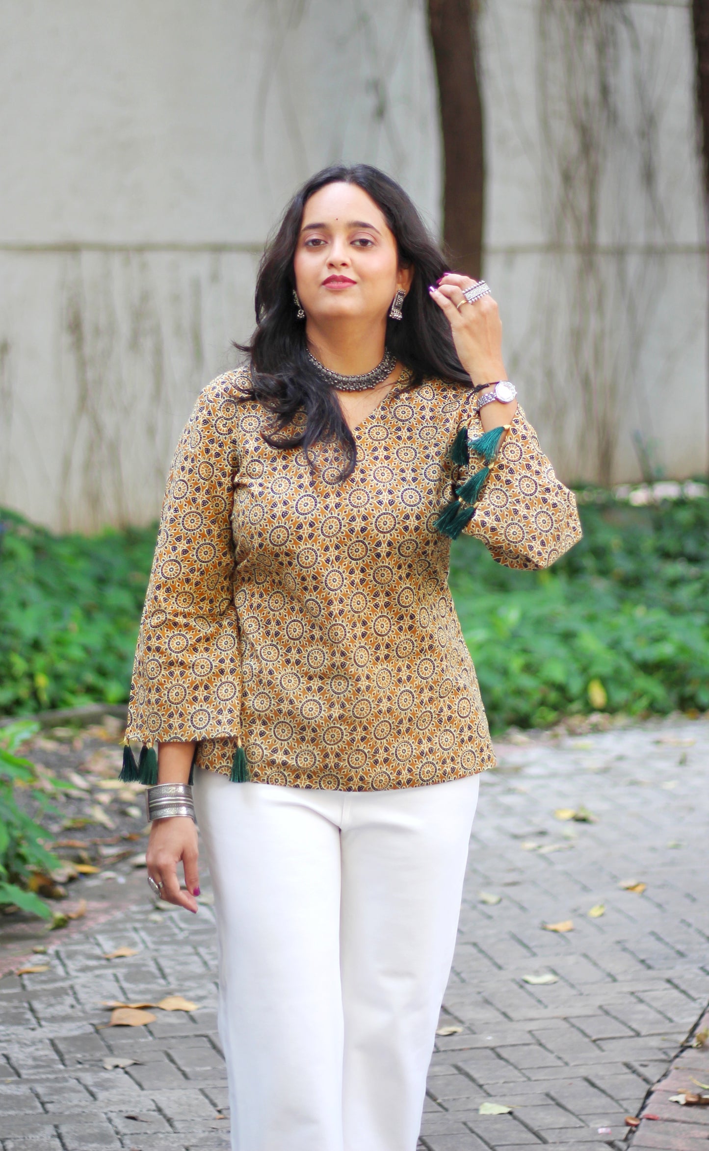 Golden Charm Short Kurti