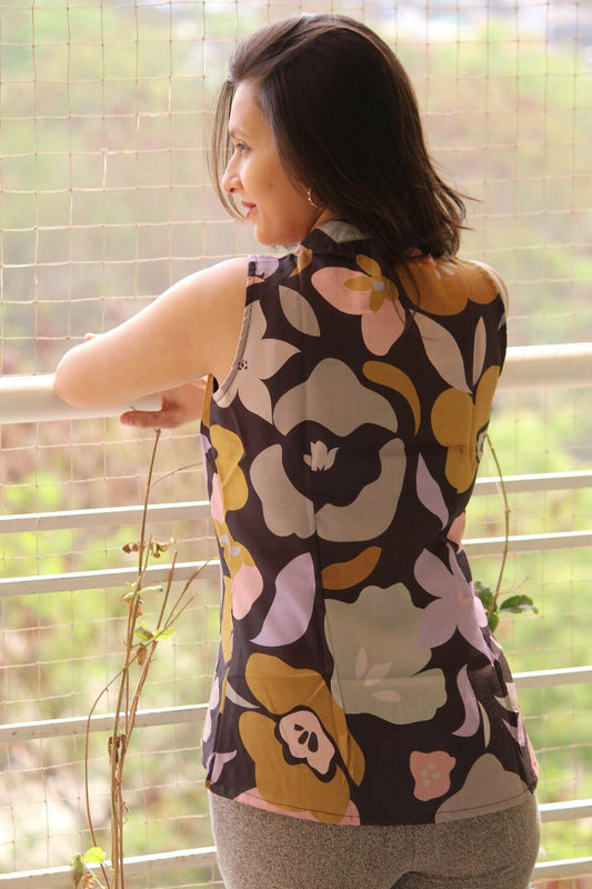 Black and Bold with attached sleeves