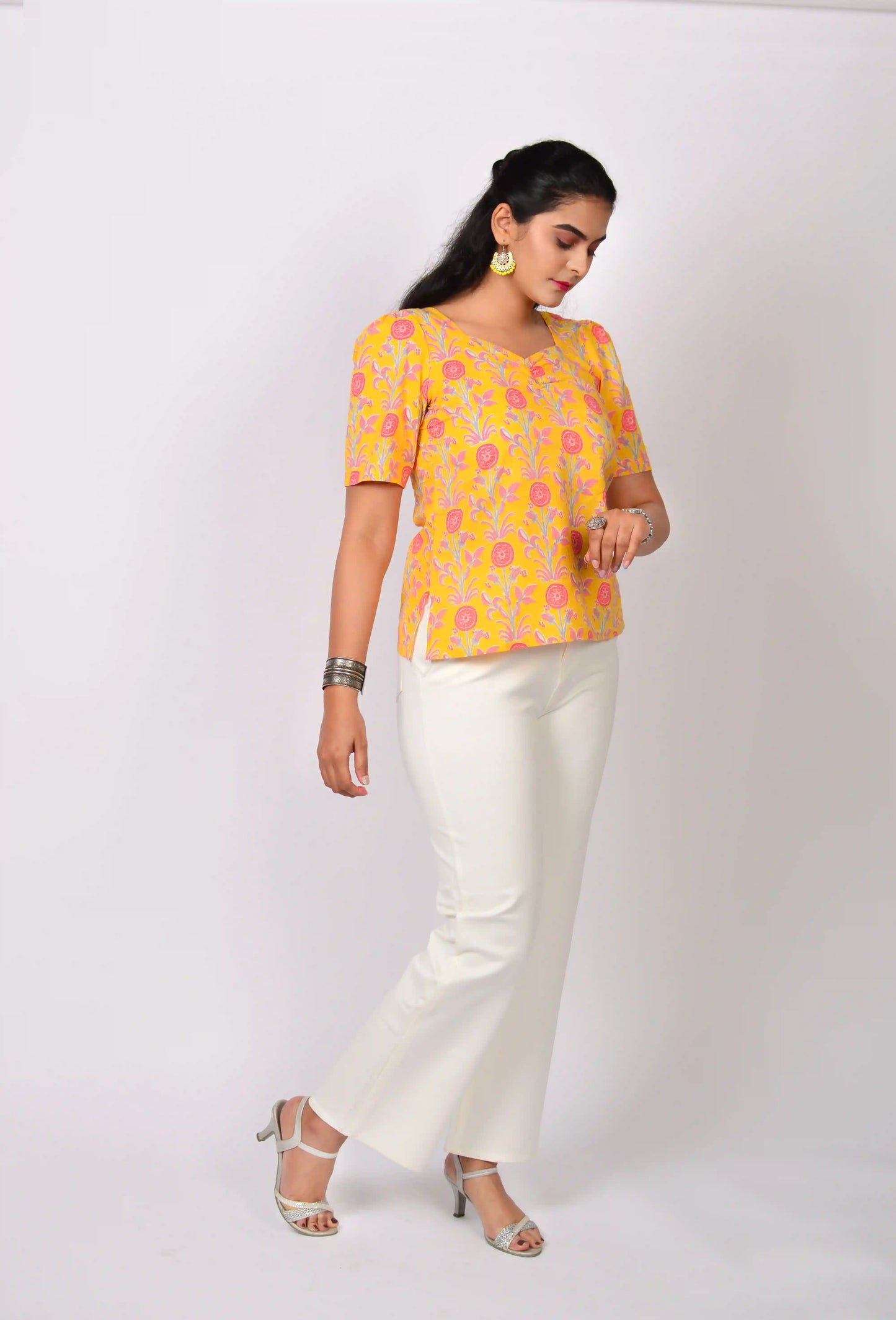 Sunshine Yellow Cotton Top