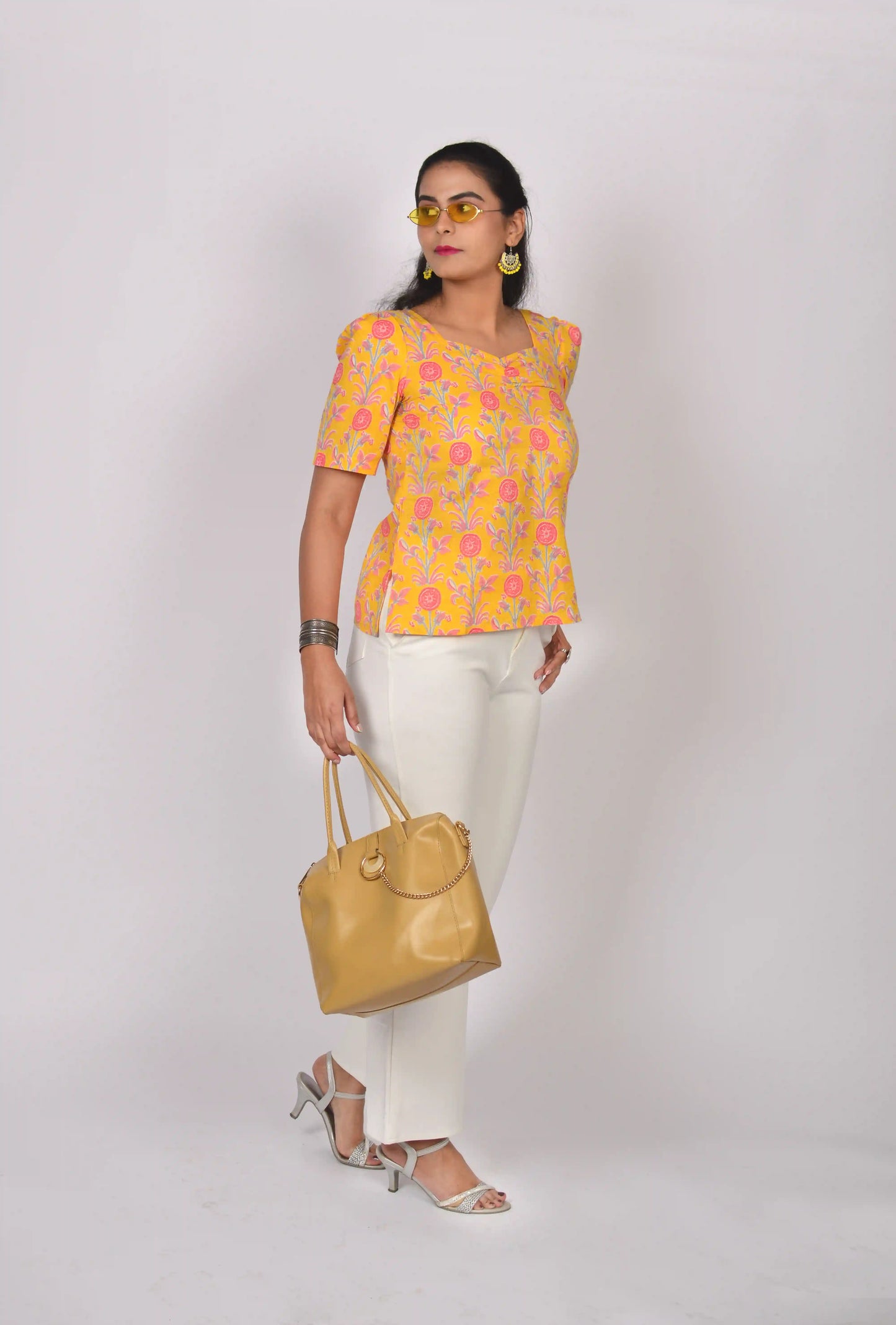 Sunshine Yellow Cotton Top