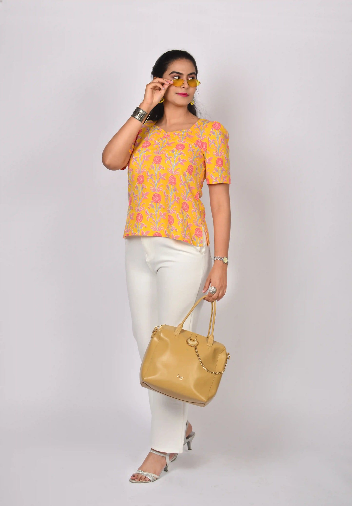 Sunshine Yellow Cotton Top