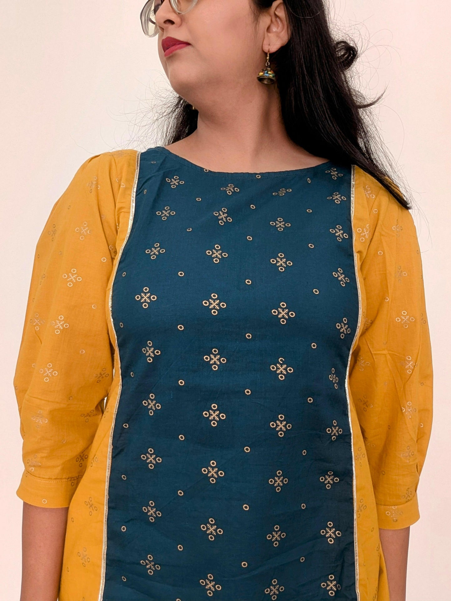 Musturd Gota Lace A-Line Top