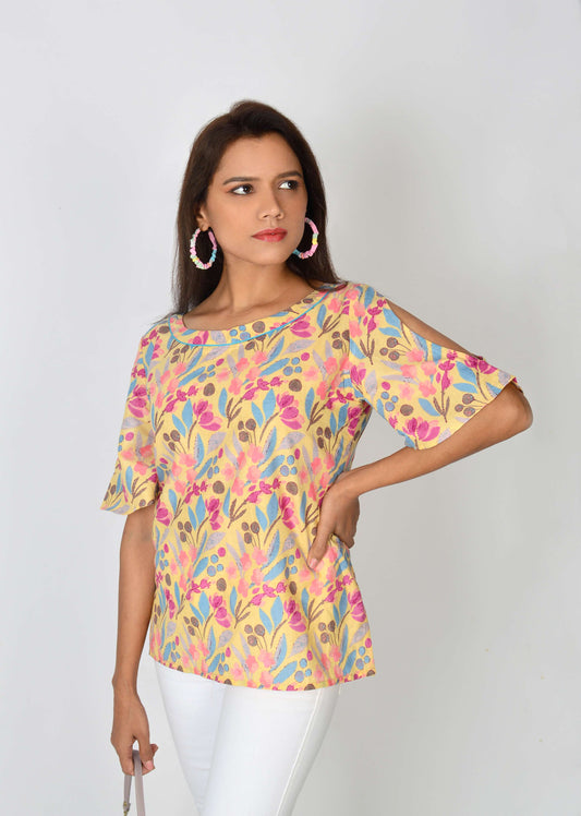 Yellow Buttercup Cotton Top