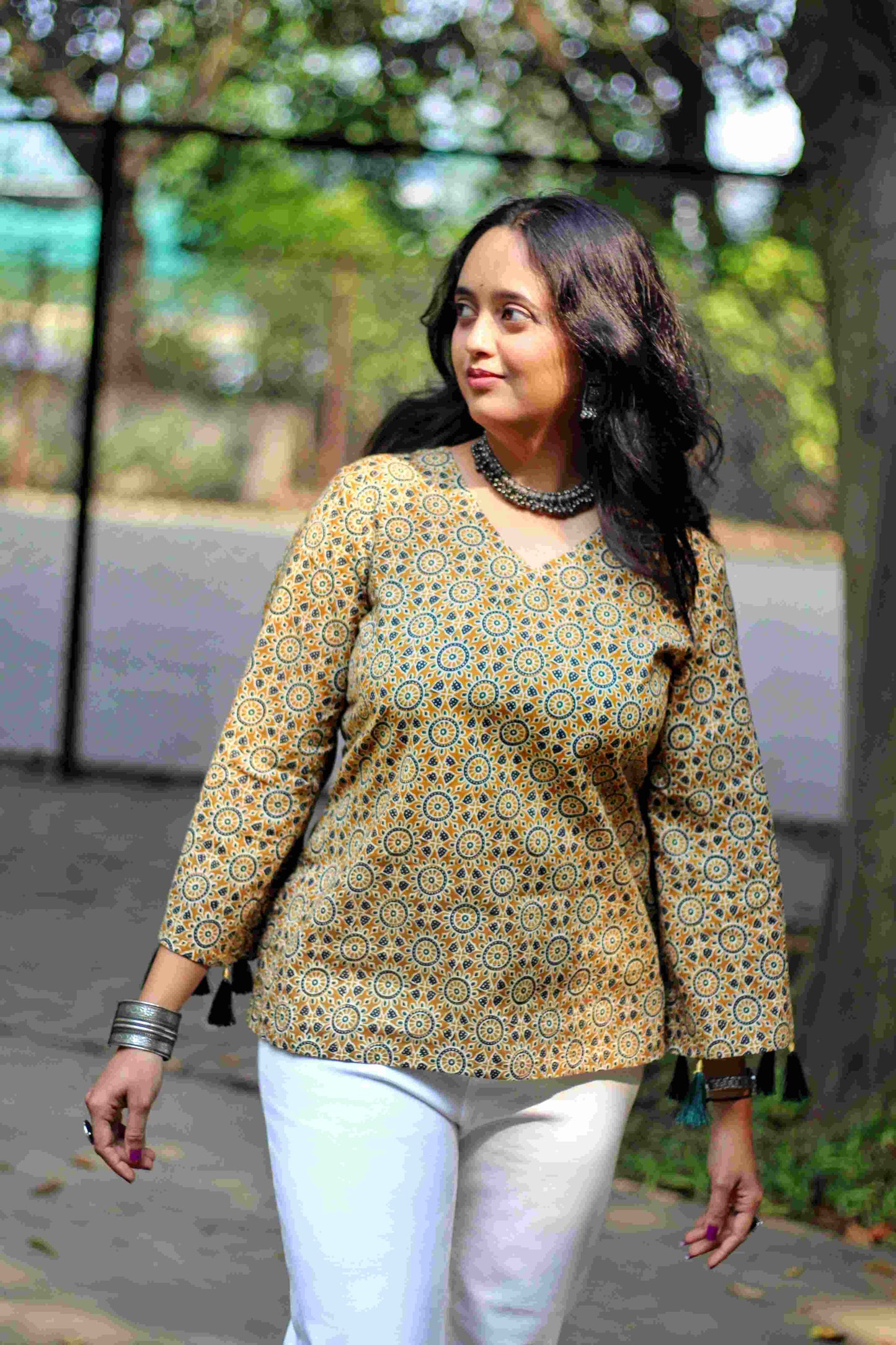 Golden Charm Short Kurti